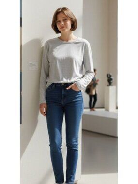 FADED GLORY Gray Long Sleeved Top Girls Size 10-12